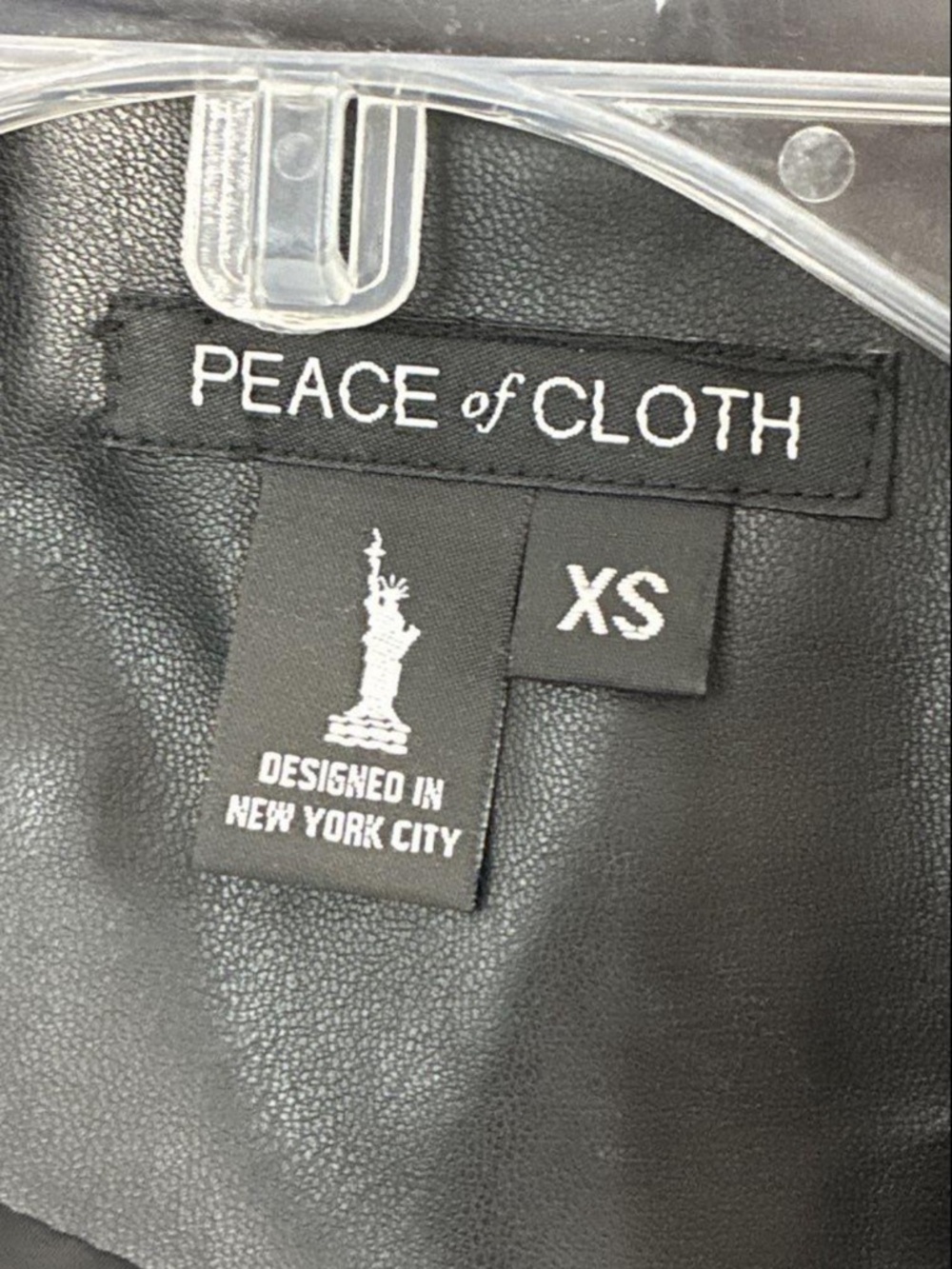Peace of Cloth “Graham Flounce” Non Leather Jacket w/Ruffle.  Size XS - Picture 2 of 5